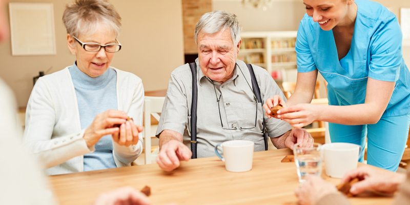 Seniors in a NY senior care facility.